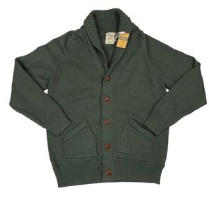 Fossil Varsity Green Cardigan V Neck Sweater Men’s Size L